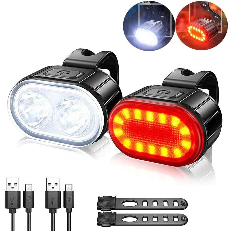 Usb Set Za Led Prednje I Stražnje Svjetlo Za Bicikl