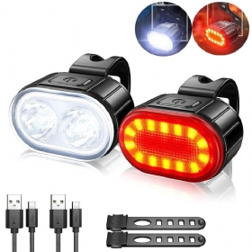 Usb Set Za Led Prednje I Stražnje Svjetlo Za Bicikl