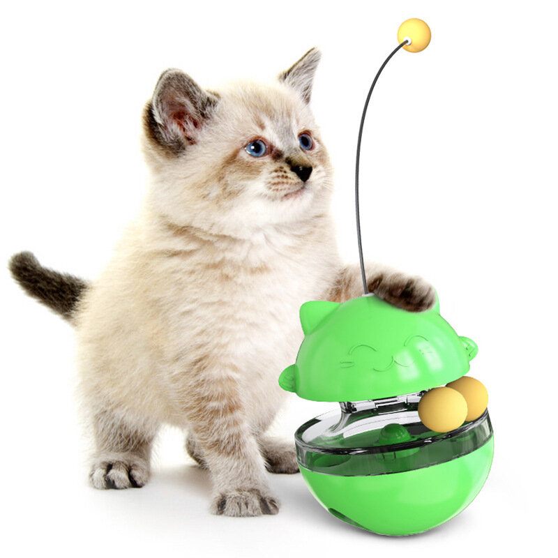 3-u-1 Interaktivna Mačka Iz Koje Curi Hrana Sa Štapićem Za Zadirkivanje Spora Za Kućne Ljubimce