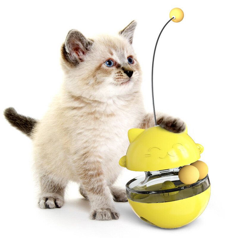 3-u-1 Interaktivna Mačka Iz Koje Curi Hrana Sa Štapićem Za Zadirkivanje Spora Za Kućne Ljubimce