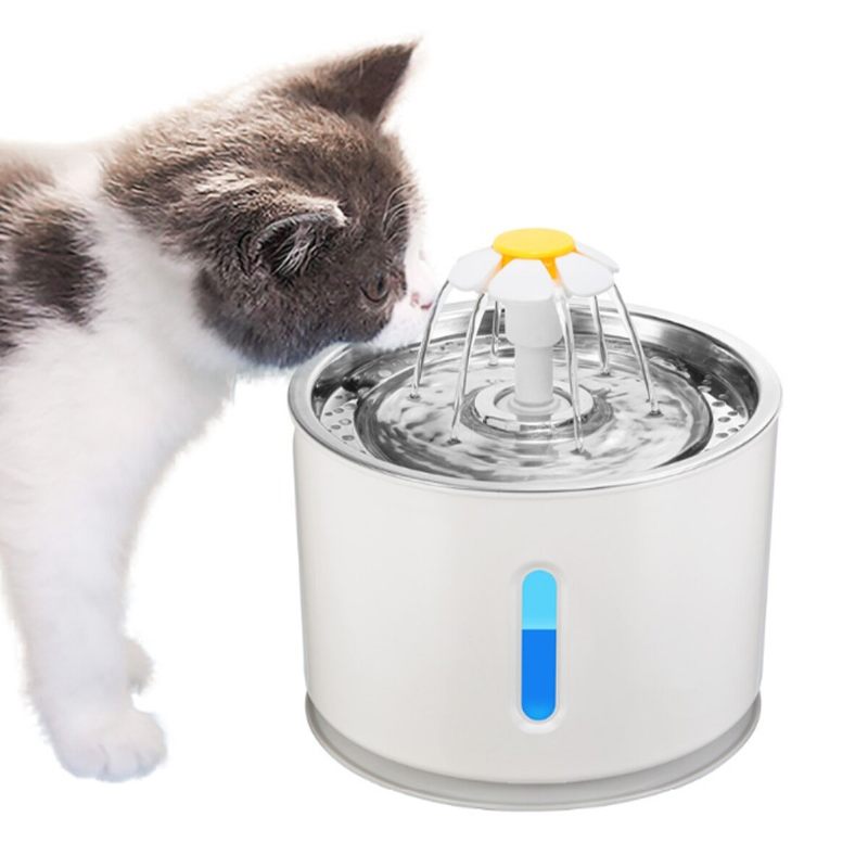 Automatska Fontana Za Piće Za Mačke 1.5 W 100 ~ 240 V S Led Mute Dozatorom Vode Eu/us Utikač Nabavke Za Kućne Ljubimce