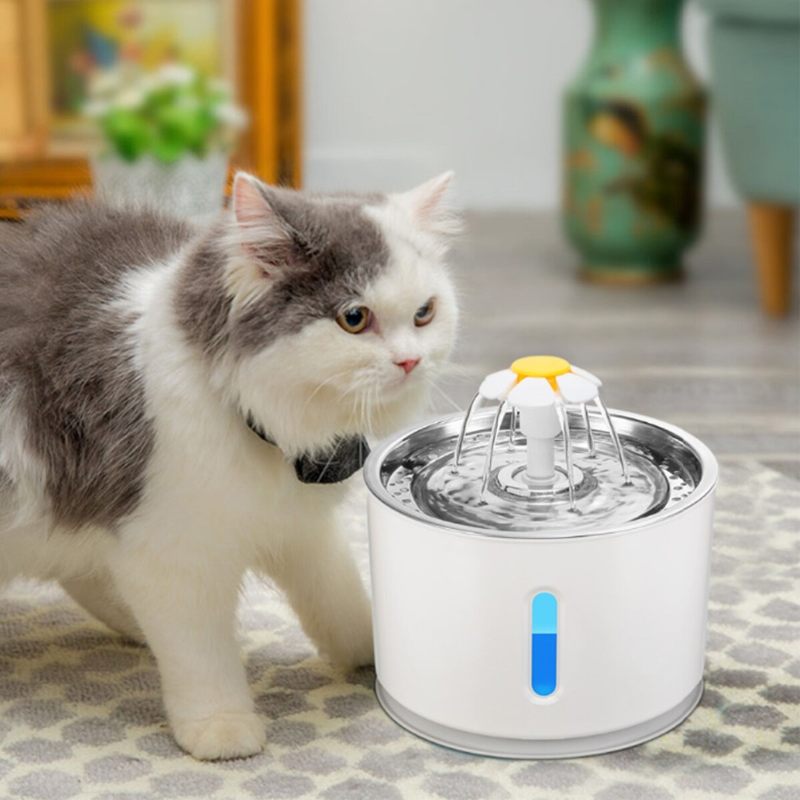 Automatska Fontana Za Piće Za Mačke 1.5 W 100 ~ 240 V S Led Mute Dozatorom Vode Eu/us Utikač Nabavke Za Kućne Ljubimce