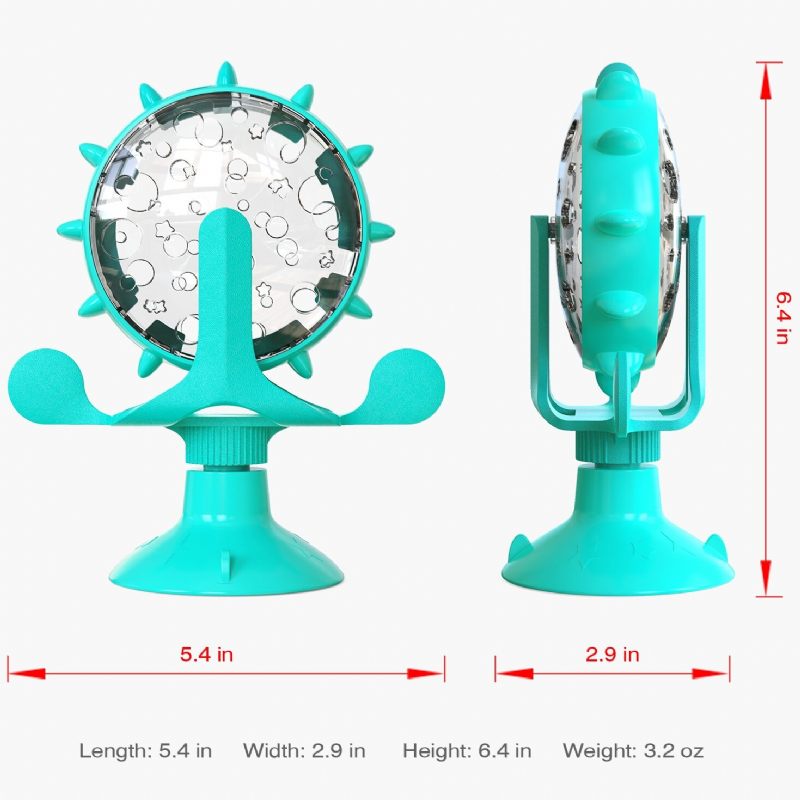 Dozator Mačje Hrane Puzzle Slow Feeder Interaktivna Rotirajuća Vjetrenjača