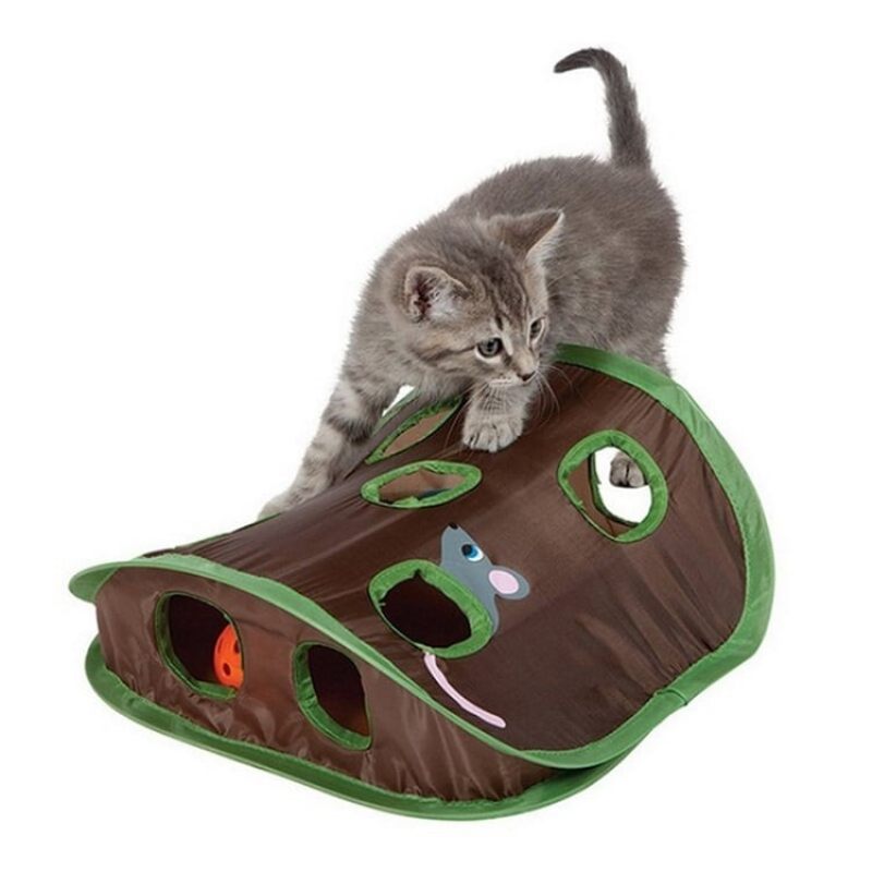 Igra Cat Mice Intelligence Toy Bell Šator S 9 Rupa