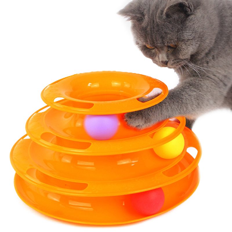 Igračka Za Mačke Interaktivna Kružna Staza Za Igranje Zadovoljava Pokretne Lopte