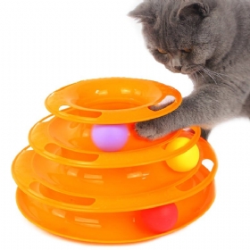 Igračka Za Mačke Interaktivna Kružna Staza Za Igranje Zadovoljava Pokretne Lopte