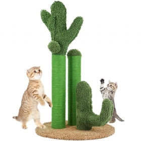 Mačka Slatko Stablo Kaktusa S Igračkom Za Grebanje