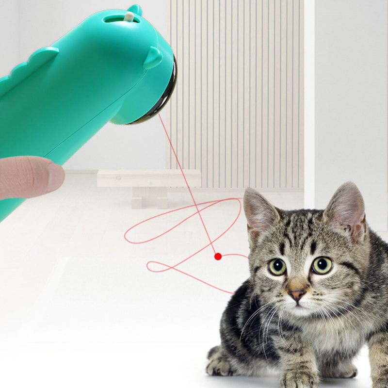 Usb Automatske Igračke Za Mačke Teaser Interaktivni Smart Teasing Pet 5 Kutovi 2 Brzine Led Laser Funny Ručni Način Rada Elektronički Ljubimac