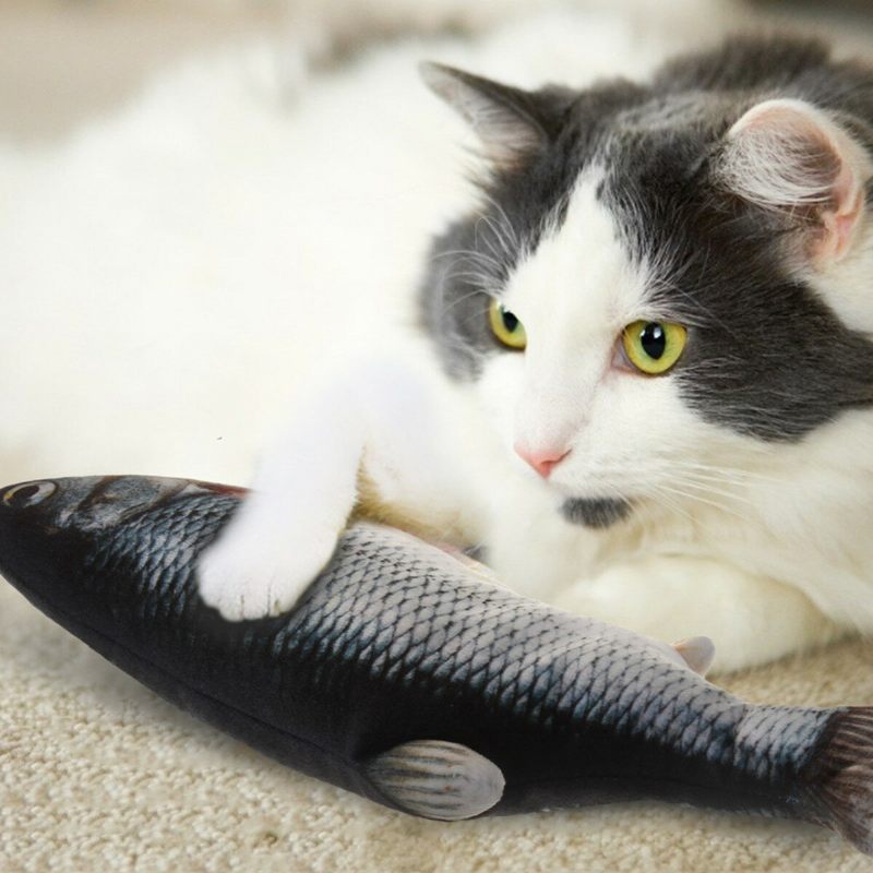 Usb Električna Pokretna Mačka Igračka Riba Realistične Igračke Mačja Metvica Plišane Interaktivne Flopping Fish Za Mačke Za Vježbu Mačaka