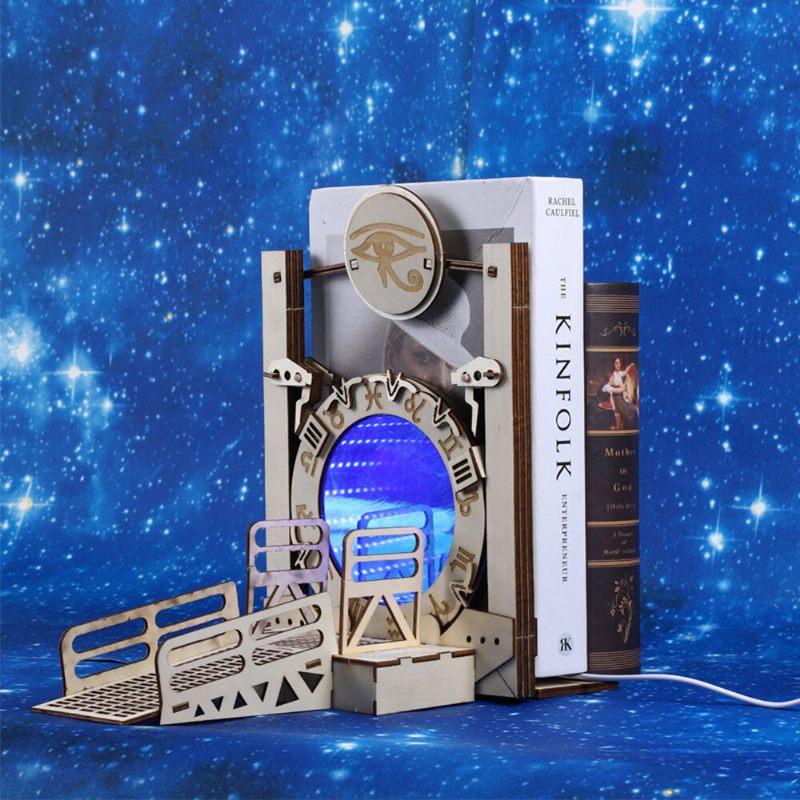 1kom Diy Galaxy Gate Držač Za Knjige Kreativni Prekogranični Vremenski Tunel Led Svjetleći Držači Za Stolni Čepovi Za Police Za Pokloni