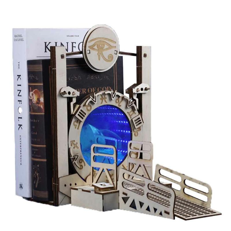 1kom Diy Galaxy Gate Držač Za Knjige Kreativni Prekogranični Vremenski Tunel Led Svjetleći Držači Za Stolni Čepovi Za Police Za Pokloni