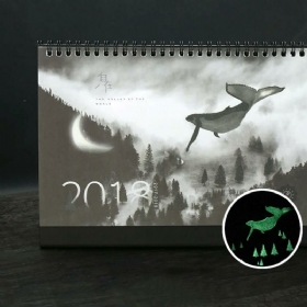 2023 Kreativni Svjetleći Kalendar Veliki Stolni Papirnati Dvostruki Dnevni Planer