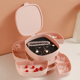 Četveroslojna Kutija Za Pohranu Nakita Rotirajuća Za Kozmetike Stolne Kutije Za Rođendanski Dar Za Djevojčice