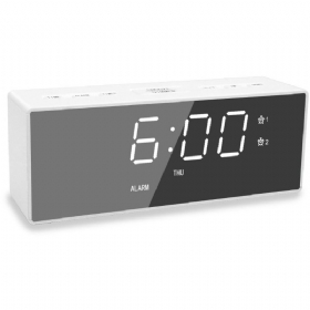 Ek8609 Digitalna Budilica Timer Led Ogledalo Snooze Stolni Sat Elektronički Prikaz Vremena Datum Temperatura Ukrasi Za Dom