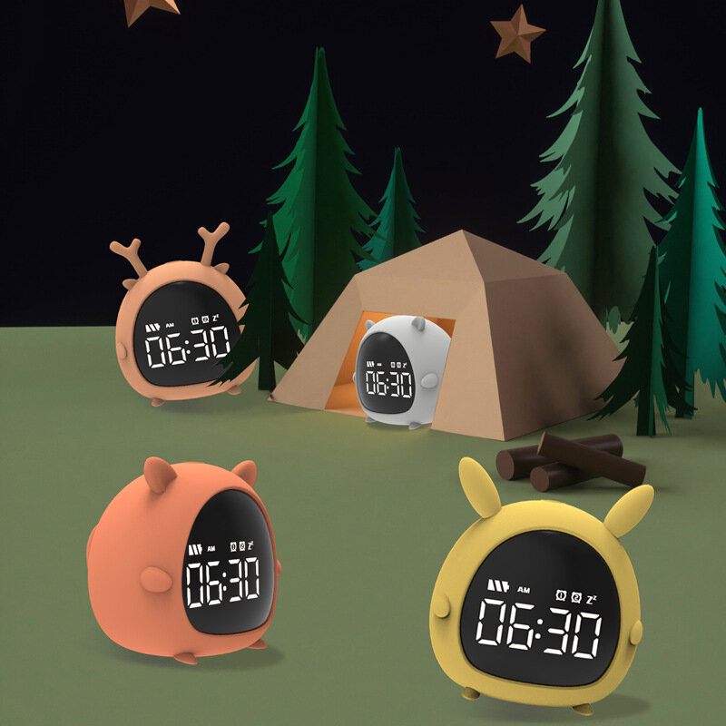 Little Elf Budilica Digitalna Led Stolna Snooze Countdown Punjiva Crtani Sat