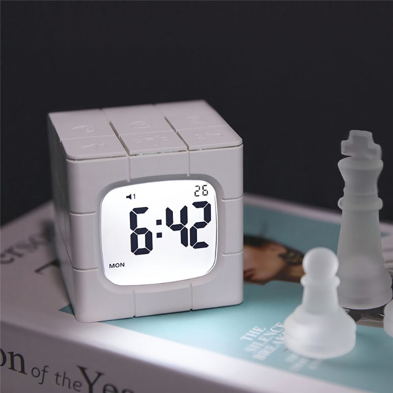 Magic Cube Alarm Clock Led Višenamjenski Time Manager Usb Punjenje Timer Study Cooking Supplies