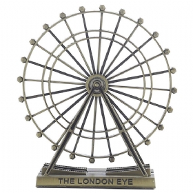 Retro Metal The London Eye Ferris Wheel Ornament Engleska Zgrada Kućni Ured Kreativni Stolni Ukrasi Model Suveniri Pokloni