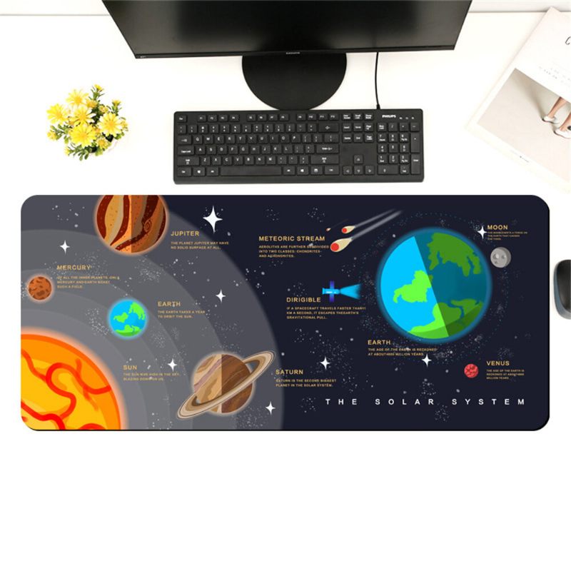 Space Game Mouse Pad Velika Veličina Za Stolnu Igru Podebljani Zaključani Rub Protuklizna Gumena Podloga Za Miša Za Stol Za Kućni Ured