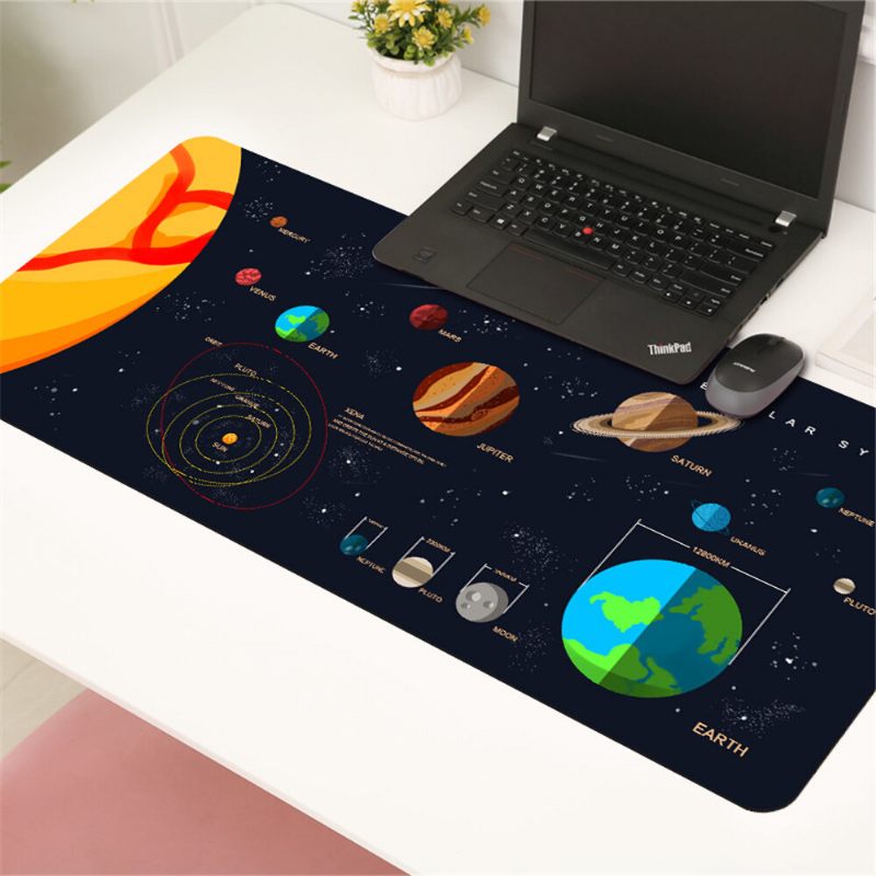 Space Planet Igra Podloga Za Miša Velike Veličine Desktop Game Podebljana Gumena Za Miš Sa Zaključanim Rubom Protiv Klizanja Za Kućni Ured