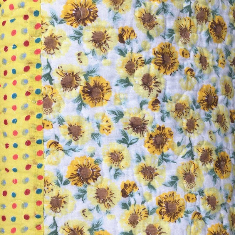 100% Pamuk Tufnasti Suncokret Patchwork Prekrivači Kompleti Popluna Queensunflowers