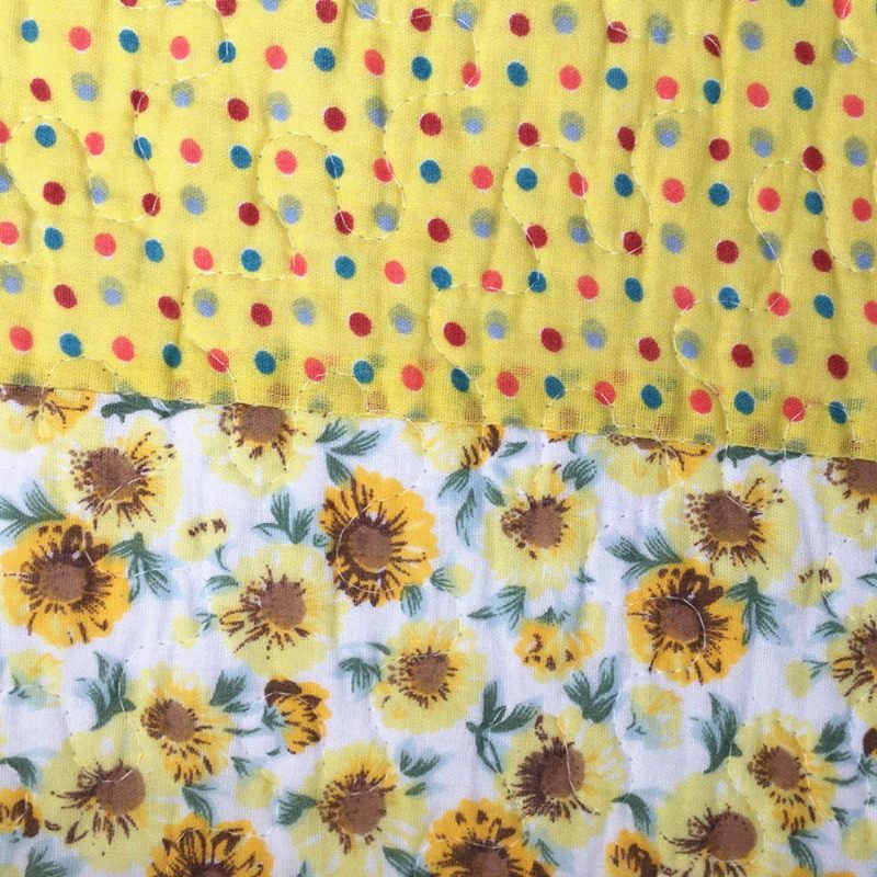 100% Pamuk Tufnasti Suncokret Patchwork Prekrivači Kompleti Popluna Queensunflowers