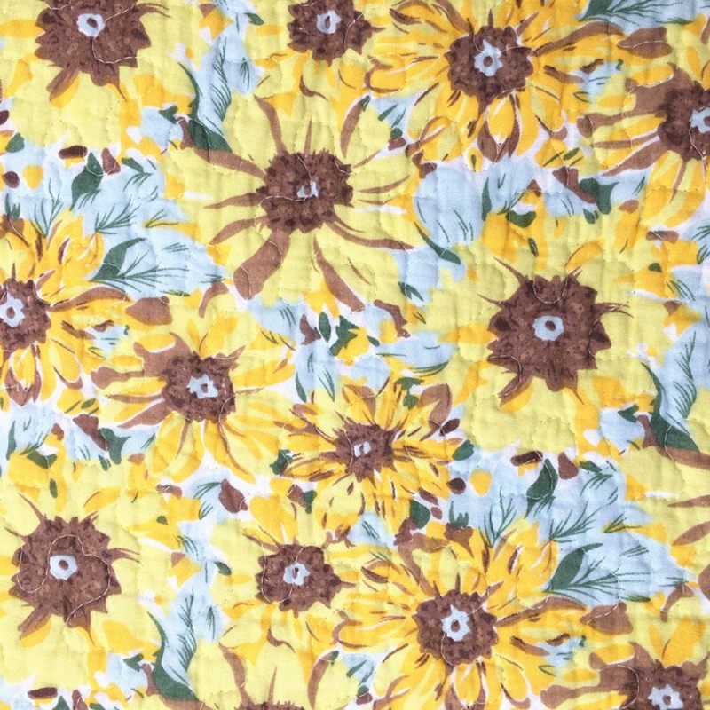 100% Pamuk Tufnasti Suncokret Patchwork Prekrivači Kompleti Popluna Queensunflowers