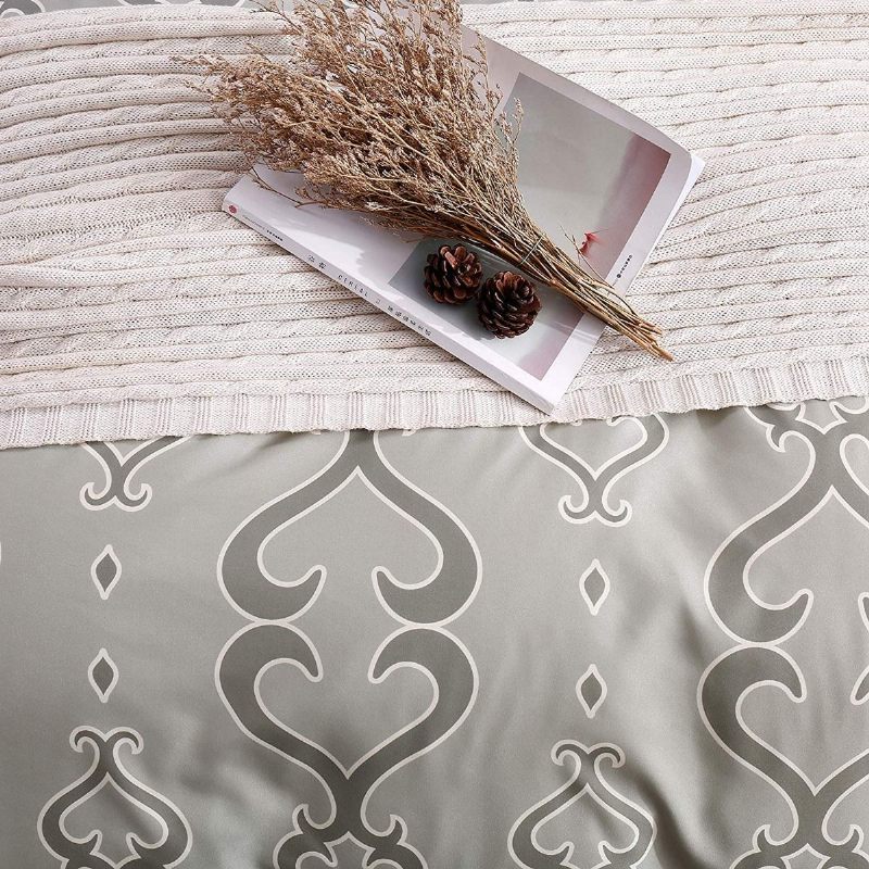 3pcs Paisley Percale Wave Set Posteljine 1800 Konaca Set Navlaka Za Poplun Od Mekane Četkane Mikrofibre Moss Green