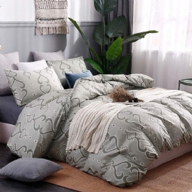 3pcs Paisley Percale Wave Set Posteljine 1800 Konaca Set Navlaka Za Poplun Od Mekane Četkane Mikrofibre Moss Green