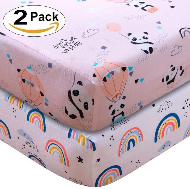 9pcs Rainbow Cloud Panda Set Posteljine Za Dječji Krevetić Ružičasta Posteljina Za Djevojčice Za Dječju Sobu