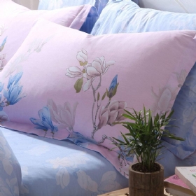 Farmhouse Shabby Magnolia Floral Jastuk Shams 100% Pamuk Set Navlaka Za Poplun Super Mekana Hipoalergena Sa Skrivenim Patentnim Zatvaračem 2-dijelna Standardna Veličina