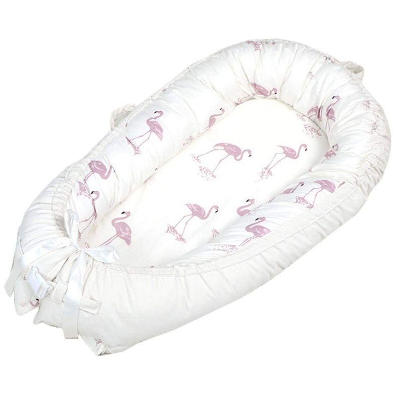 Flamingo Krevetić Za Zajedničko Spavanje Prozračna I Hipoalergenska Ležaljka Za Bebe 100% Pamuk Prijenosni Za 0-24 Mjeseca