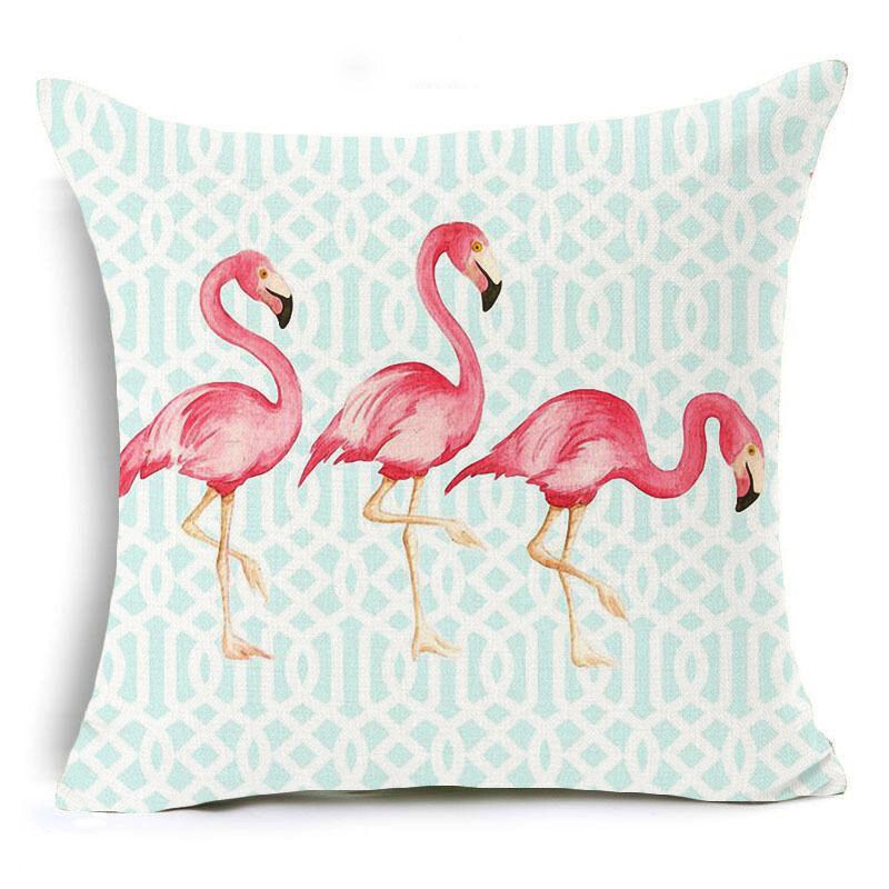 Honana 45x45cm Jastučnica Dekoracija Doma Flamingo Dizajn Palminog Lišća 16 Uzoraka Po Želji