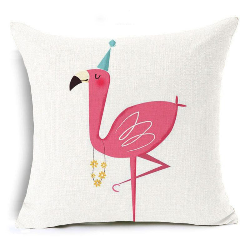 Honana 45x45cm Jastučnica Dekoracija Doma Flamingo Dizajn Palminog Lišća 16 Uzoraka Po Želji