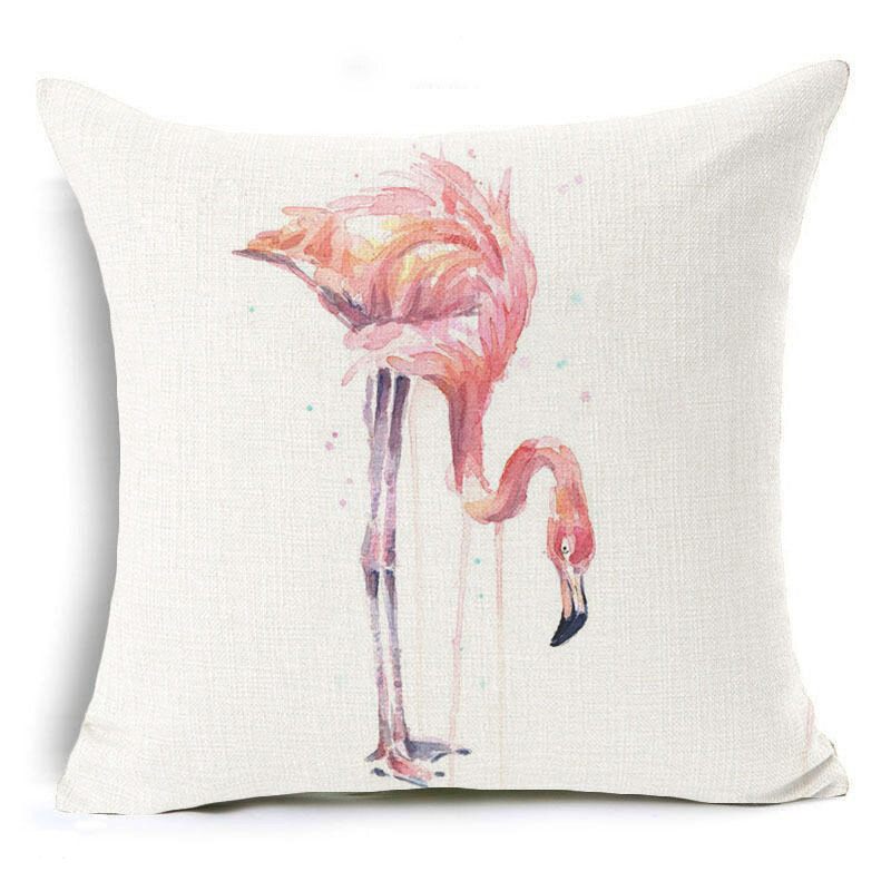 Honana 45x45cm Jastučnica Dekoracija Doma Flamingo Dizajn Palminog Lišća 16 Uzoraka Po Želji