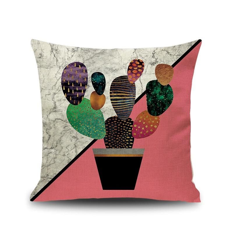 Ins Nordic Pineapple Cactus Geometric Style Lanena Jastučnica Kućna Sofa Art Decor Sjedalo