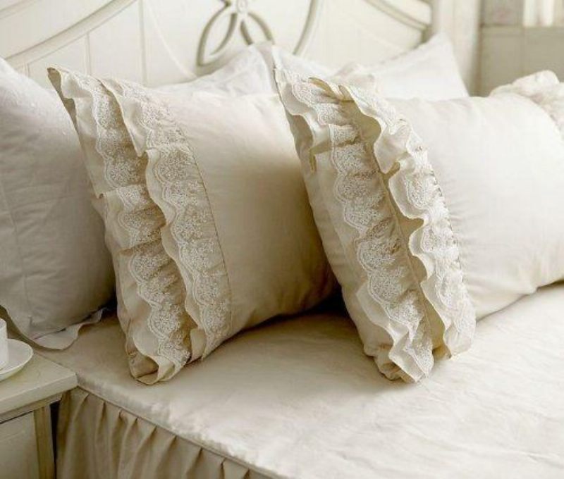 Kućni Tekstilprekrasne Bijele Jastučnice Navlake 19''29'' 1 Par