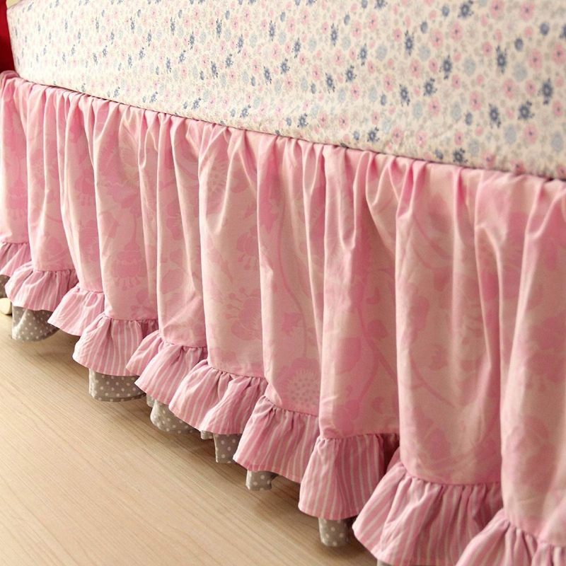 Leptir Cvjetni Kompleti Posteljine Za Dječji Krevetić S Odbojnicima Shabby Baby Bedding Chic Pink Ideal 7 Komada