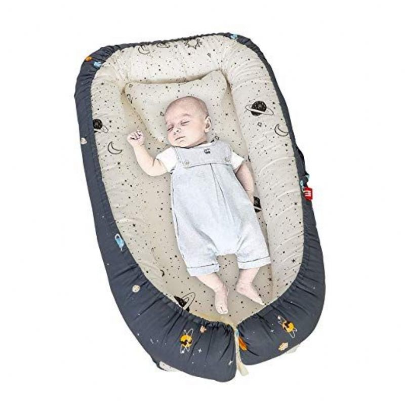 Ležaljka Za Bebe - Prozračni I Hipoalergenski Krevetić Za Zajedničko Spavanje - Prijenosni Od 100% Pamuka Za Putovanja/spavaću Sobu