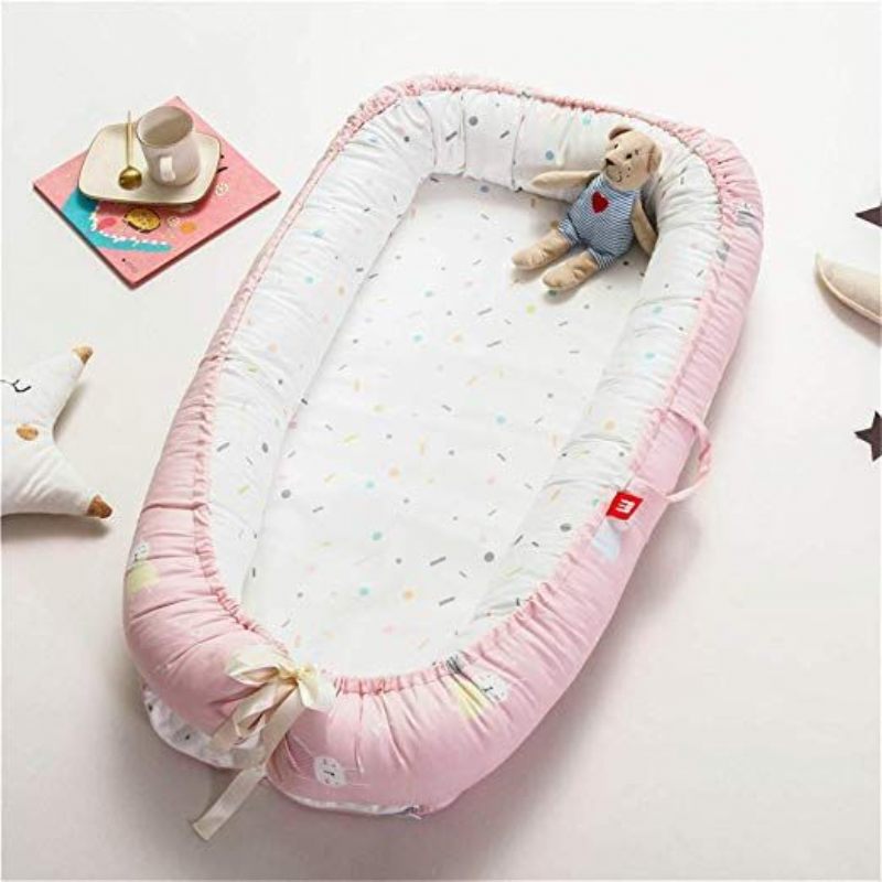 Ležaljka Za Bebe - Prozračni I Hipoalergenski Krevetić Za Zajedničko Spavanje - Prijenosni Od 100% Pamuka Za Putovanja/spavaću Sobu