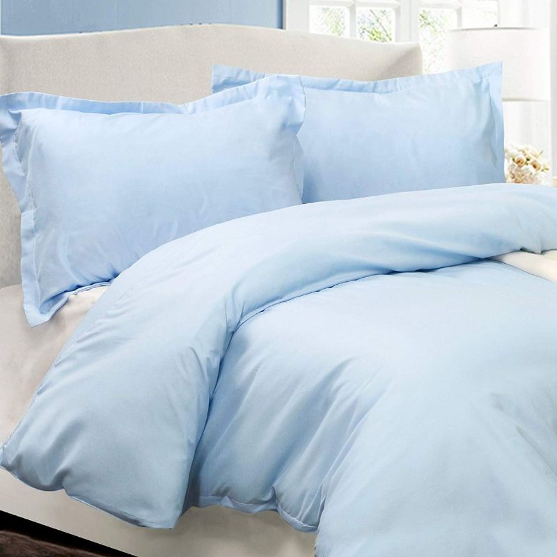 Posteljina Navlake Za Poplun Za Jedan Krevet Jednobojna Sa Skrivenim Patentnim Zatvaračem (1 Navlaka Za + 2 Za Jastuk)