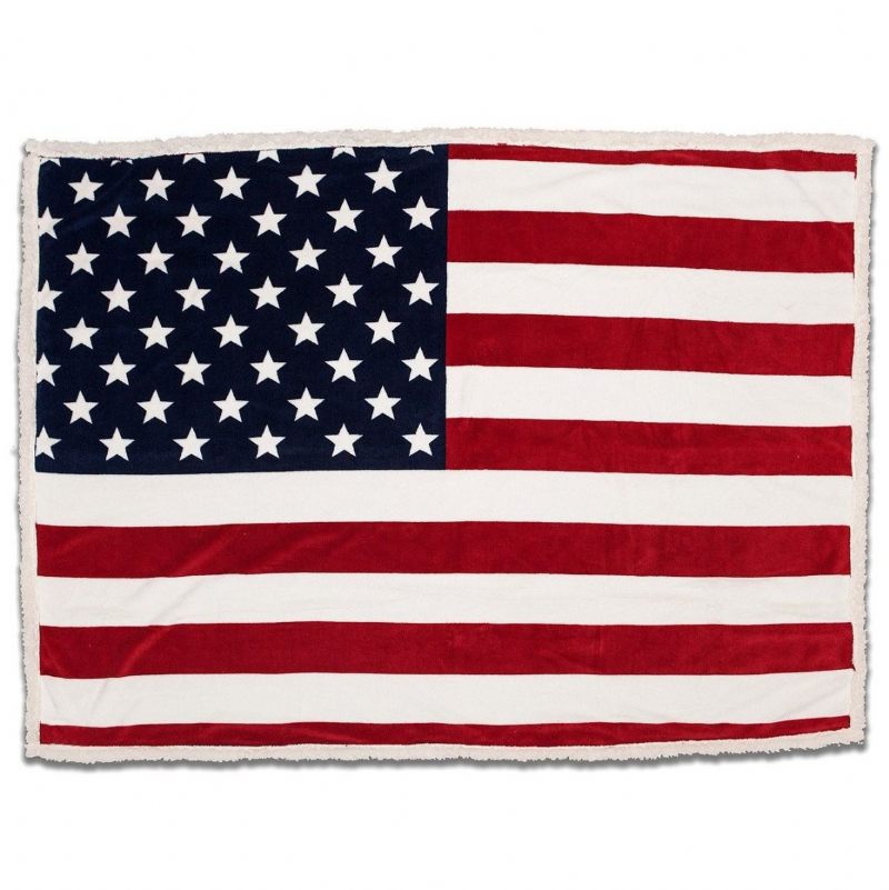 Reverzibilni Pokrivač Od Flanelskog Runa Sherpa Patriotic Usa Zastava The Stars And Stripes Old Glory The Star-spangled Banner Throw