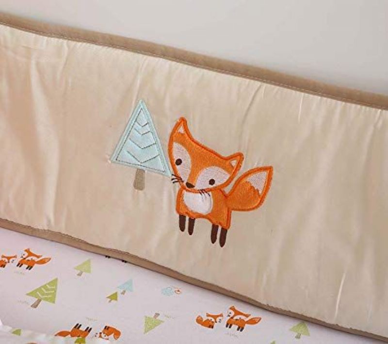 Set Posteljine Za Dječji Krevetić Playful Fox Mint Lattice Bedding Arrow Print Set Za Woodland Set Za Dječju Sobu Višebojna Posteljina Unisex 8kom