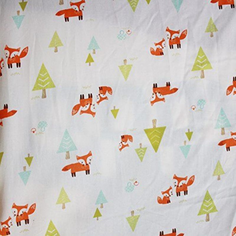 Set Posteljine Za Dječji Krevetić Playful Fox Mint Lattice Bedding Arrow Print Set Za Woodland Set Za Dječju Sobu Višebojna Posteljina Unisex 8kom