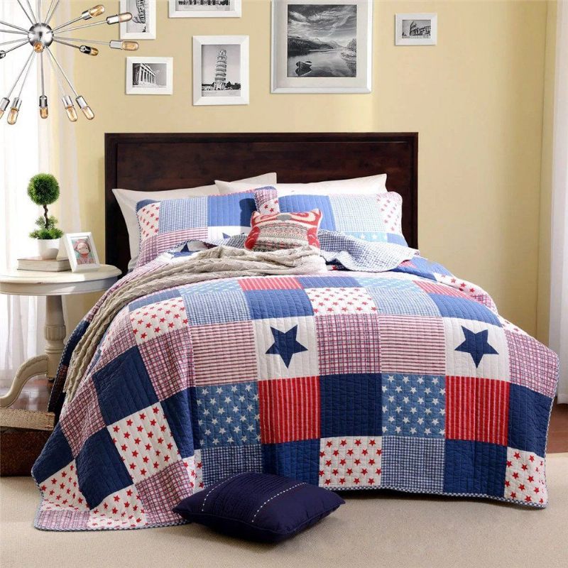 Star Kids Patchwork Twin Quilt Prekrivač Dječja Posteljina