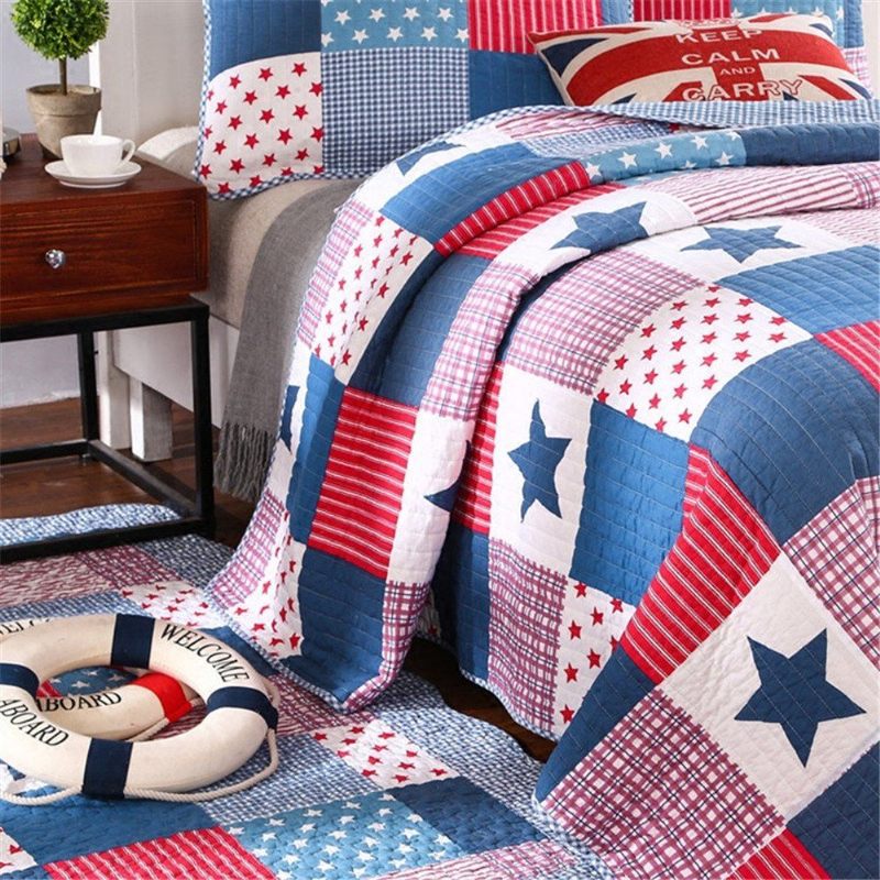 Star Kids Patchwork Twin Quilt Prekrivač Dječja Posteljina