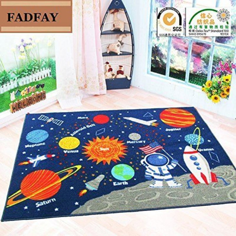 Outer Space Kids Rug Slatki Tepih Za Dječju Sobu 39''52''