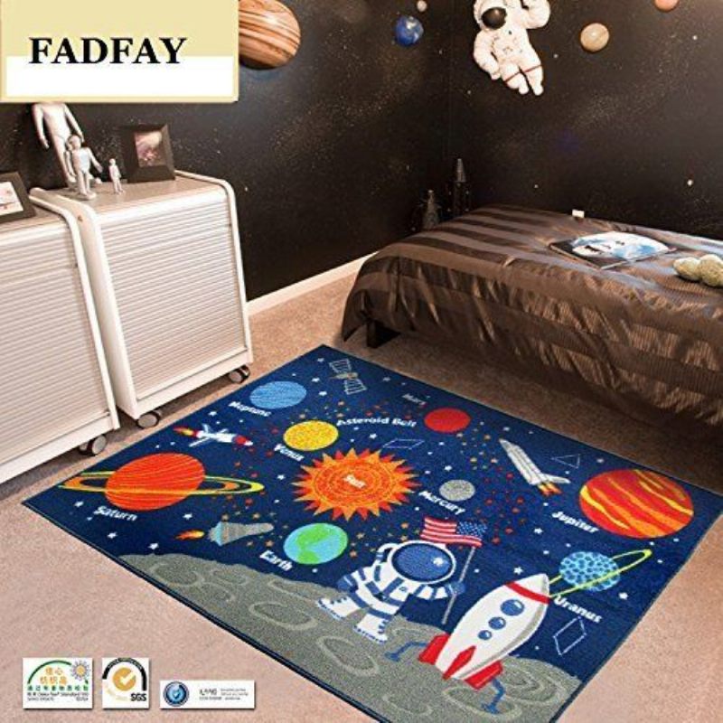 Outer Space Kids Rug Slatki Tepih Za Dječju Sobu 39''52''