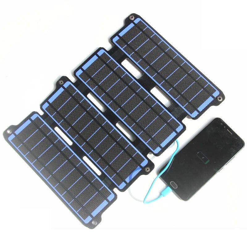 14w Etfe Solarni Punjač Dupli Usb 5v 18v Dc Kampiranje Sklopivi Panel Za Punjenje Telefona Power Bank