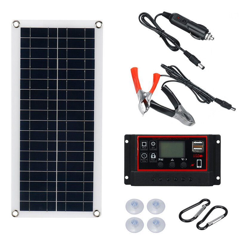 18v Solarni Sustav Napajanja Vodootporni Panel Za Hitno Usb Punjenje S 40a/50a/60a Kompletom Kontrolera Punjača Generacija Energije Za Kampiranje I Putovanja