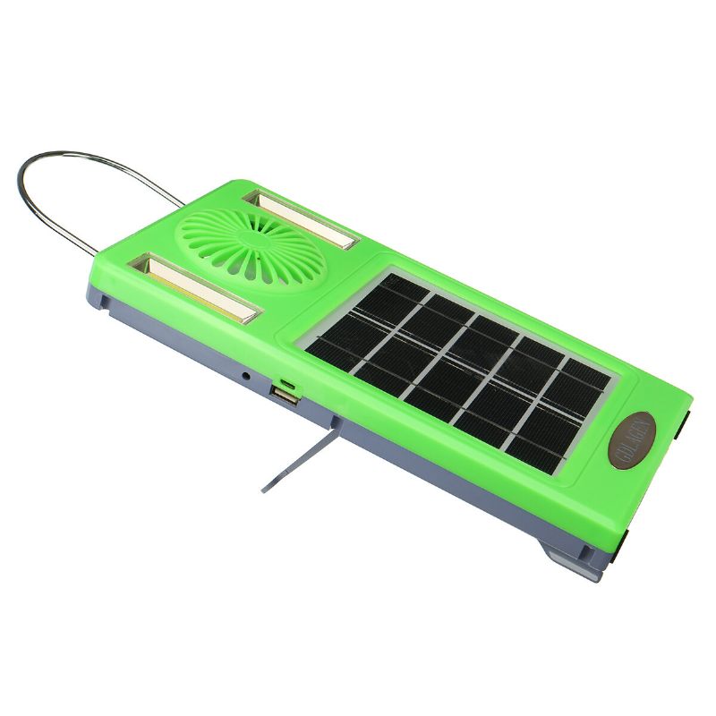 4-u-1 750lm Svjetiljka Za Kampiranje Cob Radna Solarna Elektrana Ventilator Power Bank Edc Putovanje Na Otvorenom